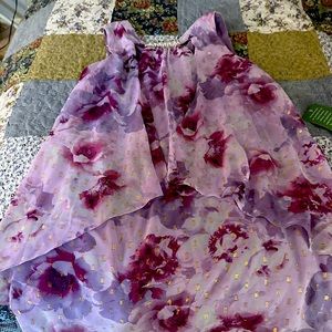 Womens purple sleeveless dress perfecr for weddings or parties